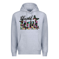 Heather Grey blessed mom Premium Hoodie - SublimationCraftShop