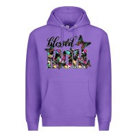 Purple blessed mom Premium Hoodie - SublimationCraftShop
