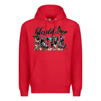 Red blessed mom Premium Hoodie - SublimationCraftShop