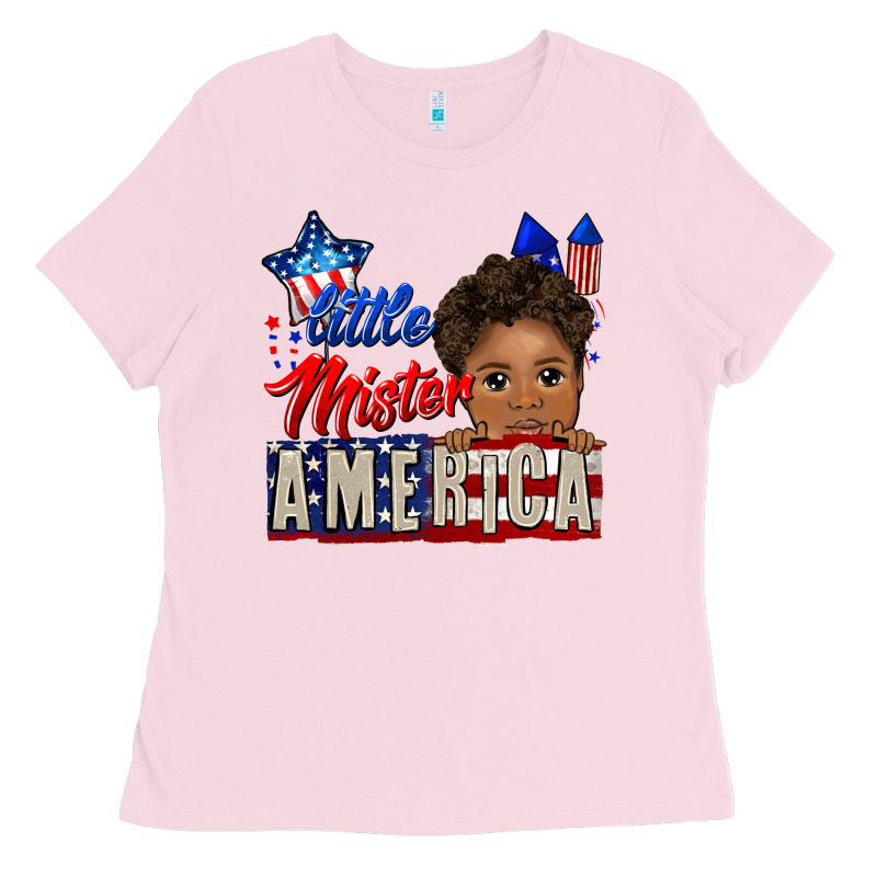 Little Mister America Black Boy Ladies Tee by CowGirlArtShop | Teevron
