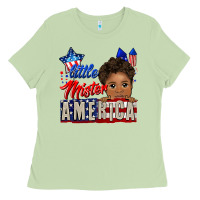 Matcha little mister america black boy Ladies Tee - CowGirlArtShop