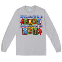 Moon Dust diversity is a fact indesion is an act Long Sleeve Tee - FaDigitalArtStudio