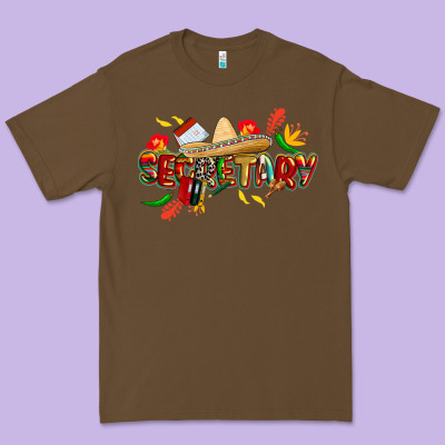 Cinco De Mayo Secretary Premium Tee Designed By Cowgirlartshop