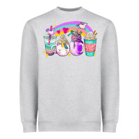 Heather Grey unicorn coffee cups Heavyweight Sweatshirt - AdoDesignShop