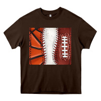 Chocolate Brown baseball and basketball and football tumbler tbs Heavy Core Tee - TumblerDesignByShophia