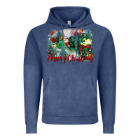 Vintage Denim merry christmas santa polar express Vintage Hoodie - FaDigitalArtStudio