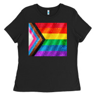 Black Pride flag Ladies Tee - CowGirlArtShop