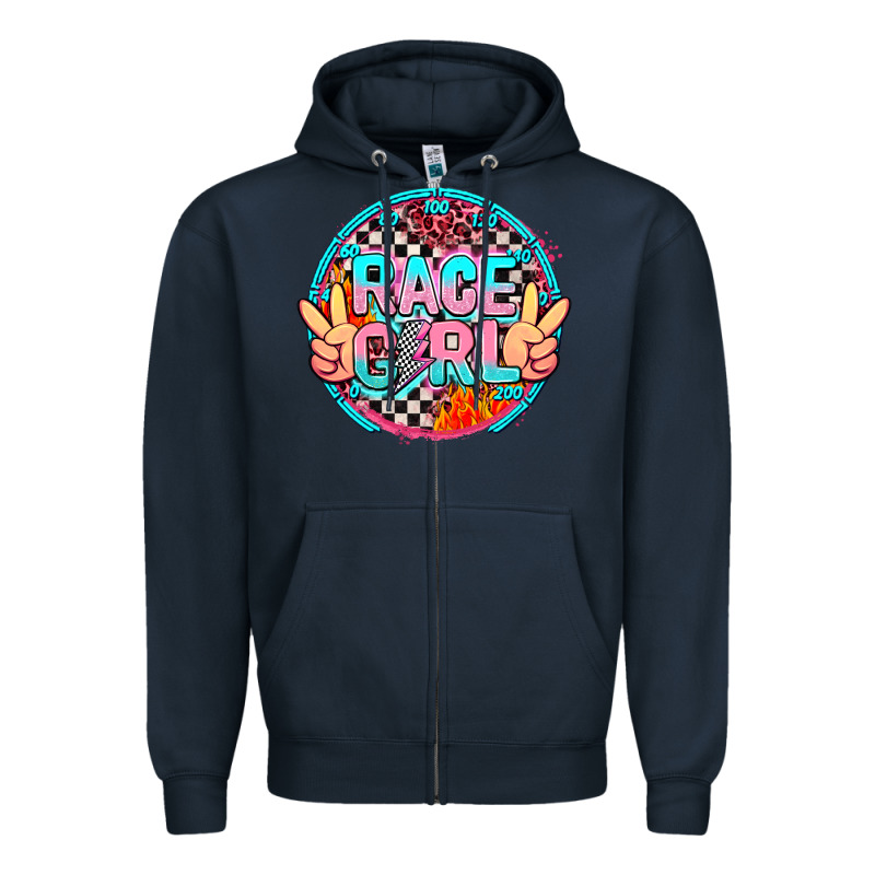 Race Girl Zipper Hoodie by AdoDesignShop | Teevron