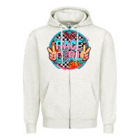 Oatmeal Heather race girl Zipper Hoodie - AdoDesignShop