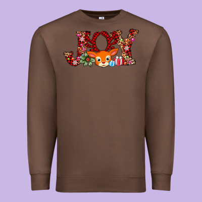Joy Reindeer Premium Sweatshirt Designed By Adodesignshop