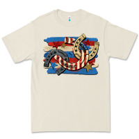 4th Of July Horseshoe Premium Tee | Teevron
