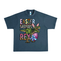 Midnight Navy Easter Saurus Rex Urban Heavy Tee - OliviaCreatesArt
