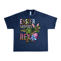 Navy Easter Saurus Rex Urban Heavy Tee - OliviaCreatesArt