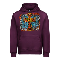 Mauve Wine western cross Urban Hoodie - JahusDesignShop