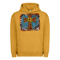 Pigment Peanut Butter western cross Urban Hoodie - JahusDesignShop