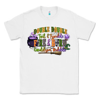 White double double toil and trouble fire and burn cauld Classic Tee - CowGirlArtShop