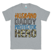 Heather Grey husband daddy protector hero Classic Tee - Artiststas