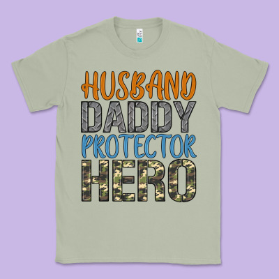 Husband Daddy Protector Hero Classic Tee Designed By Artiststas