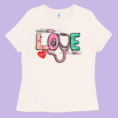 Love Nursing Ladies Tee Designed By Cowgirlartshop