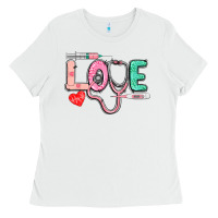 White Love Nursing Ladies Tee - CowGirlArtShop