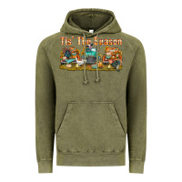 Vintage Olive thanksgiving tis' the season with trucks bbs Vintage Hoodie - BundleAndBundleShop