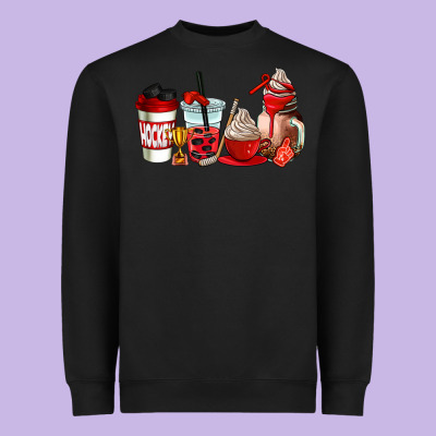 Hockey Coffee Cups Heavyweight Sweatshirt Designed By Adodesignshop
