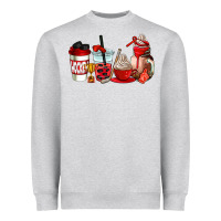 Heather Grey hockey coffee cups Heavyweight Sweatshirt - AdoDesignShop