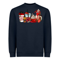 Navy hockey coffee cups Heavyweight Sweatshirt - AdoDesignShop