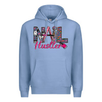 Colony Blue Nail hustler Premium Hoodie - SublimationCraftShop