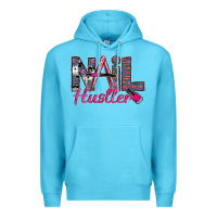 Ocean Blue Nail hustler Premium Hoodie - SublimationCraftShop