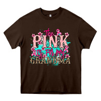 Chocolate Brown The pink is for my Grandma Cancer Awareness Heavy Core Tee - HowdyJamesFarm