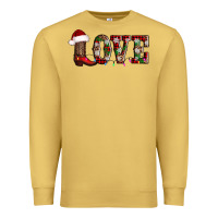 Antique Gold love christmas boots Premium Sweatshirt - AdoDesignShop