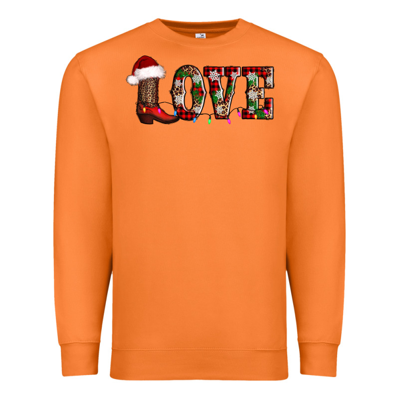 Love Christmas Boots Premium Sweatshirt by AdoDesignShop | Teevron