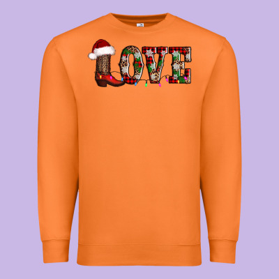 Love Christmas Boots Premium Sweatshirt Designed By Adodesignshop