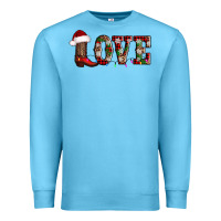 Ocean Blue love christmas boots Premium Sweatshirt - AdoDesignShop