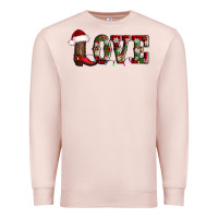 Pale Pink love christmas boots Premium Sweatshirt - AdoDesignShop