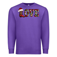 Purple love christmas boots Premium Sweatshirt - AdoDesignShop