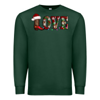 Sports Green love christmas boots Premium Sweatshirt - AdoDesignShop