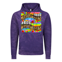 Cloud Purple Pride lgbtq leopard with love and rainbow seamless Vintage Hoodie - BundleAndBundleShop