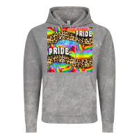 Pride Lgbtq Leopard With Love And Rainbow Seamless Vintage Hoodie | Teevron