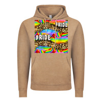 Vintage Coffee Pride lgbtq leopard with love and rainbow seamless Vintage Hoodie - BundleAndBundleShop