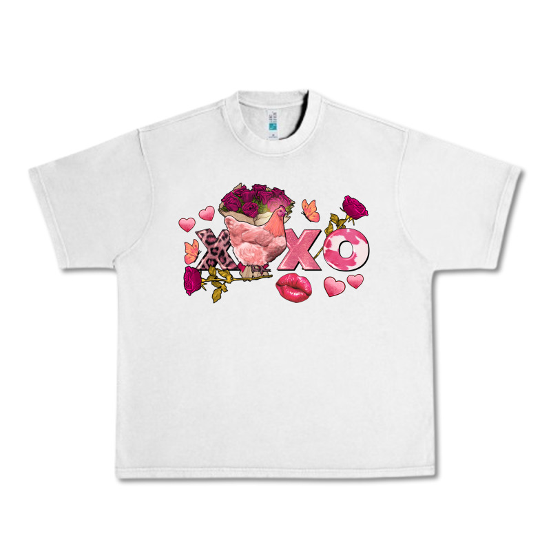 Chicken Valentine's Day Xoxo Urban Heavy Tee by FaDigitalArtStudio | Teevron