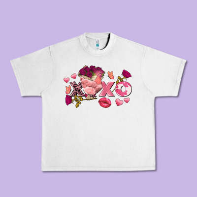 Chicken Valentine's Day Xoxo Urban Heavy Tee Designed By Fadigitalartstudio