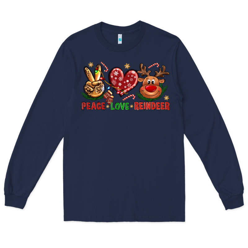 Peace Love Reindeer Christmas Long Sleeve Tee by BundleAndBundleShop | Teevron