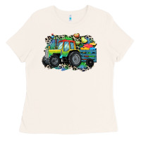 Bone Autism farm tractor Ladies Tee - CowGirlArtShop