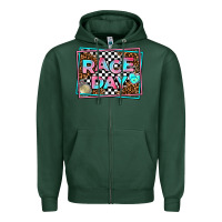 Sports Green race day Zipper Hoodie - AdoDesignShop