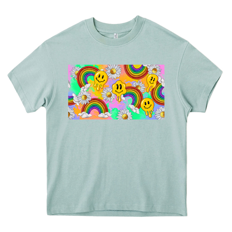 Smile Faces And Rainbow And Daisys Heavy Core Tee by TumblerDesignByShophia | Teevron