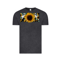 Vintage Black Sunflower Cowhide Mom Vintage Tee - Jasminsmagicworld