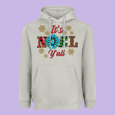 It's Noel Y'all Heavyweight Hoodie Designed By Adodesignshop