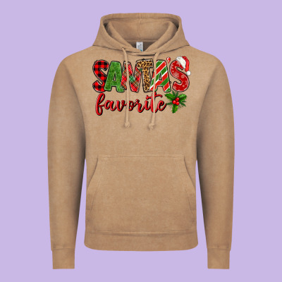 Santa's Favorite Vintage Hoodie Designed By Bundleandbundleshop